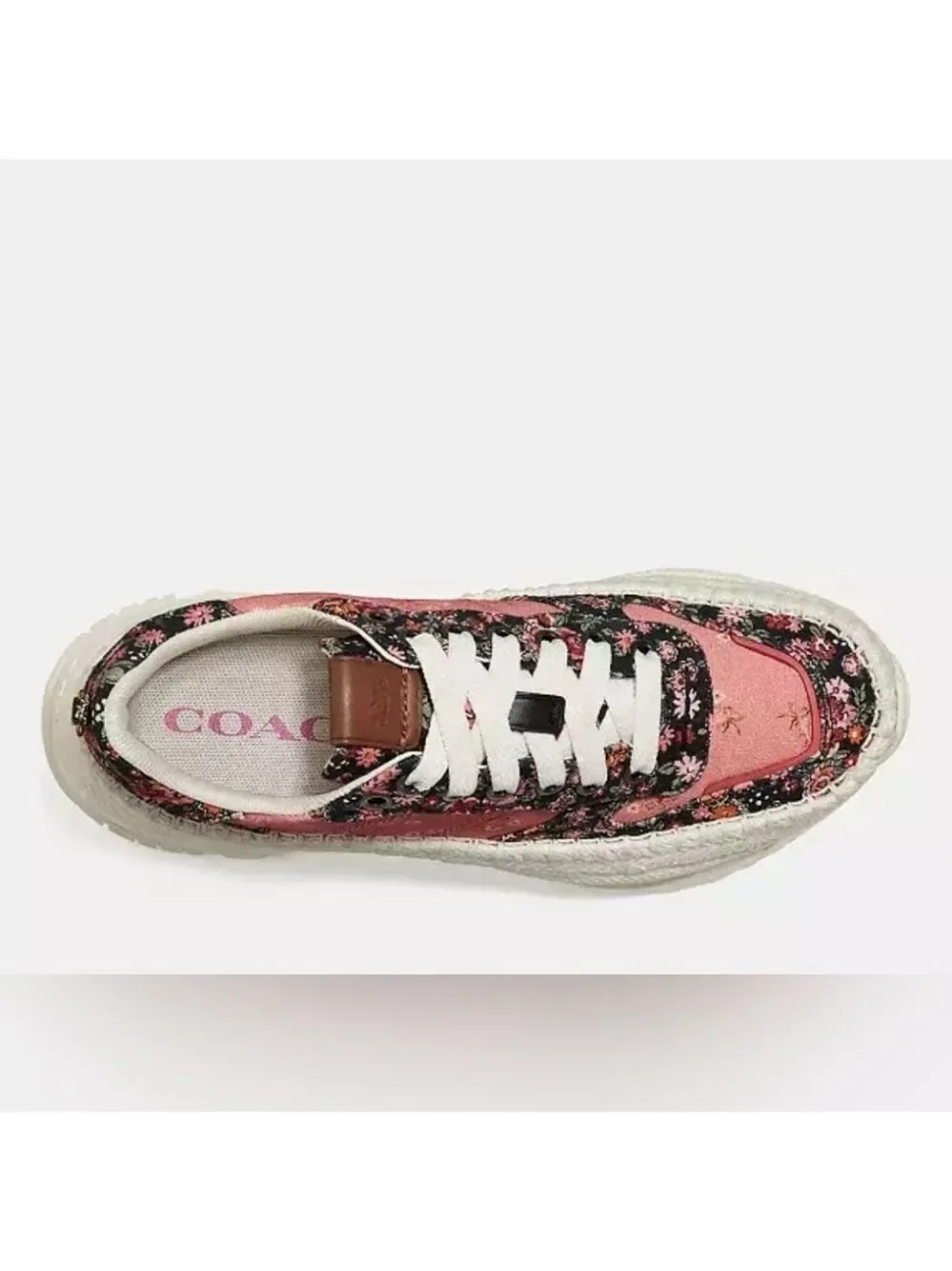 Coach C143 Espadrille Runner Pink Mix Posey Cluster Print Large